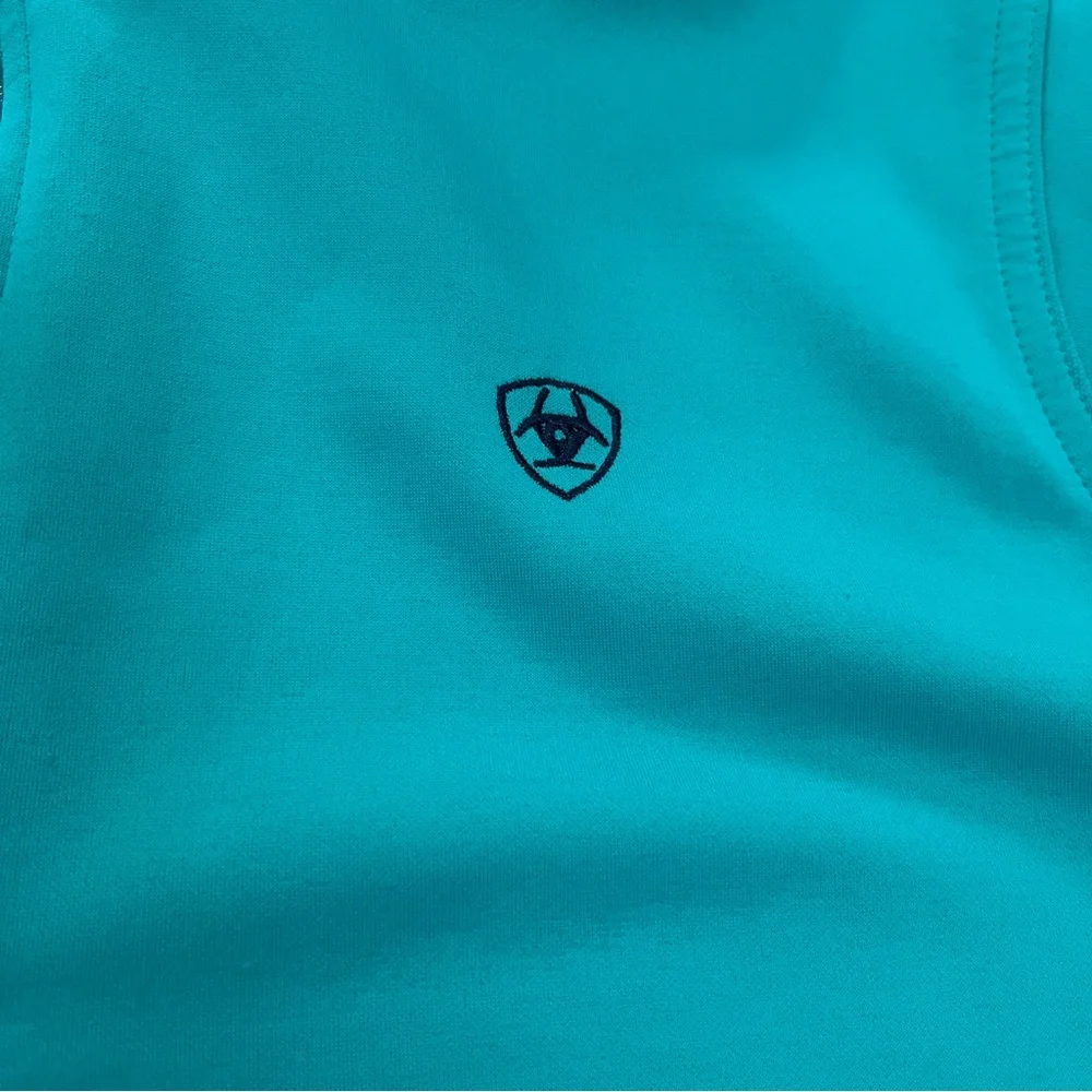 Ariat Tek Cold Series Pullover 1/4 Zip Top size xl Teal jacket sweatshirt shirt - Picture 14 of 14